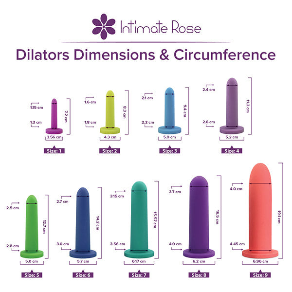 Full Vaginal Dilator Set 8 Sizes
