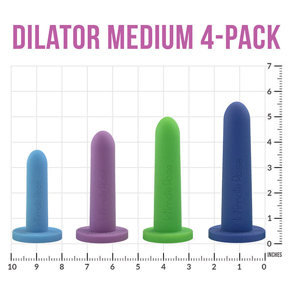 Medium Dilator Set - Sizes 3-6 + Vibrating Pelvic Wand + Lubricant