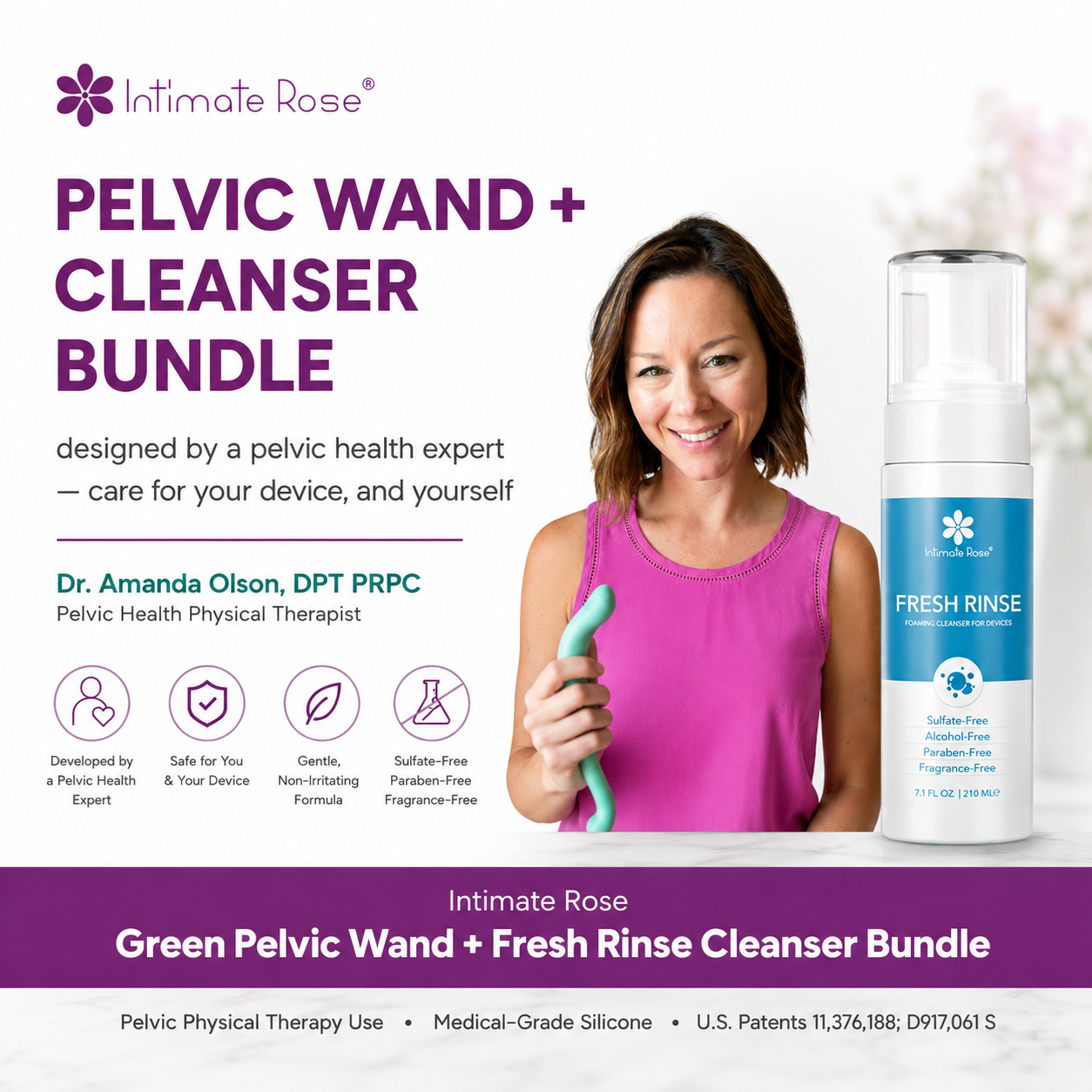 Green Pelvic Wand + Fresh Foaming Cleanser