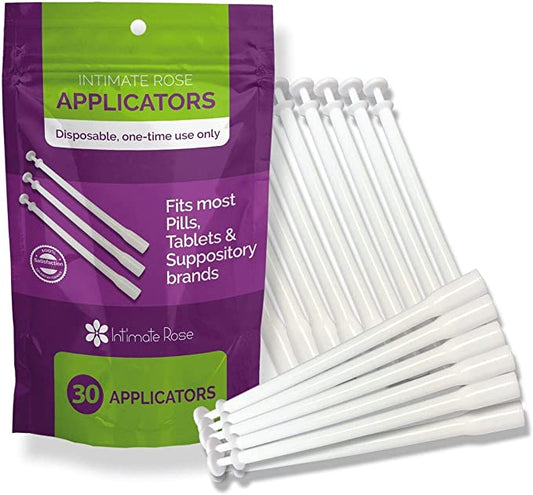 30 Count Vaginal Suppository Applicators for Boric Balance & Other Suppositories