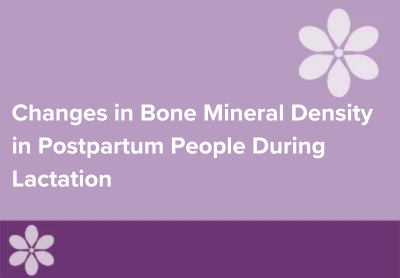 Changes in Bone Mineral Density in Postpartum People During Lactation: A Systematic Review and Meta-Analysis