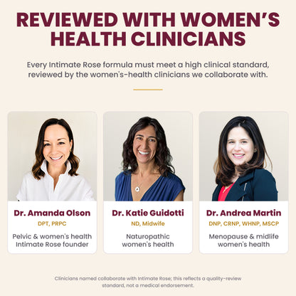 Women’s health clinicians who review Intimate Rose product formulas