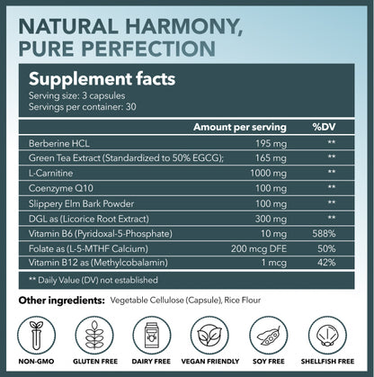 Berberine HCL + Green Tea Extract