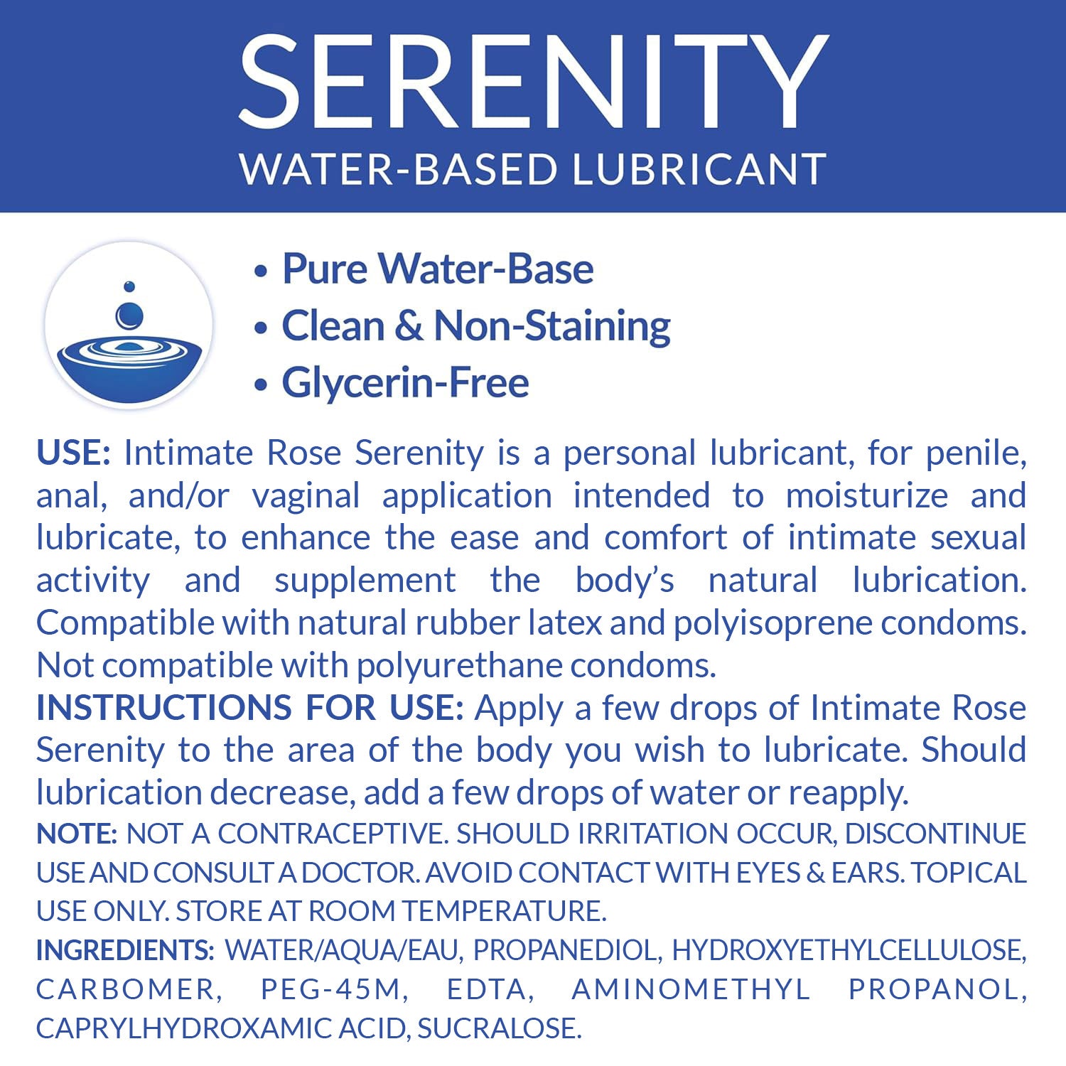 Serenity Water-Based Travel Lubricant Intimate Rose Serenity Water-Based Travel Lubricant Intimate Rose