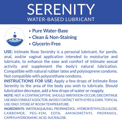 Serenity Water-Based Travel Lubricant Intimate Rose Serenity Water-Based Travel Lubricant Intimate Rose