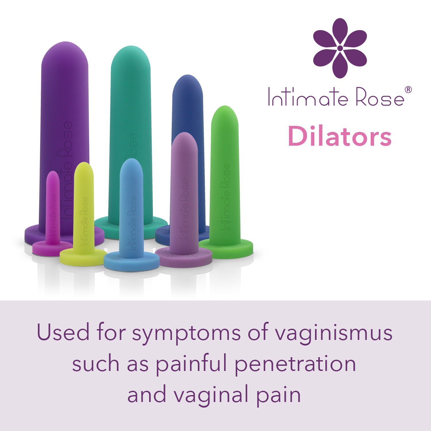 Intimate Rose Large 4Piece Silicone Dilators Sizes 58