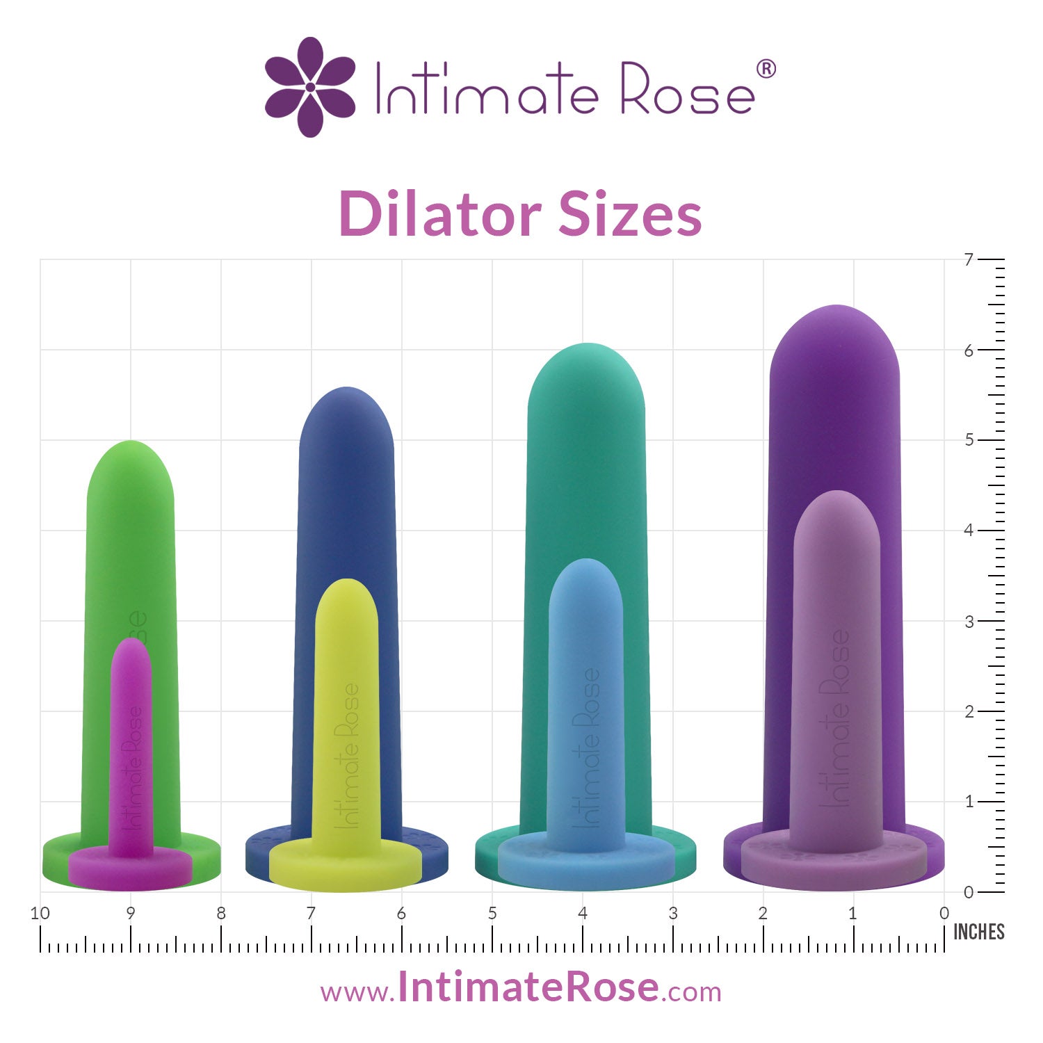Wide Silicone Dilator Size 8 Intimate Rose