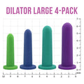 Large Dilator Set - Sizes 5-8 + Vibrating Pelvic Wand + Serenity Lubricant