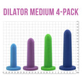 Medium Dilator Set - Sizes 3-6 + Vibrating Pelvic Wand + Serenity Lubricant