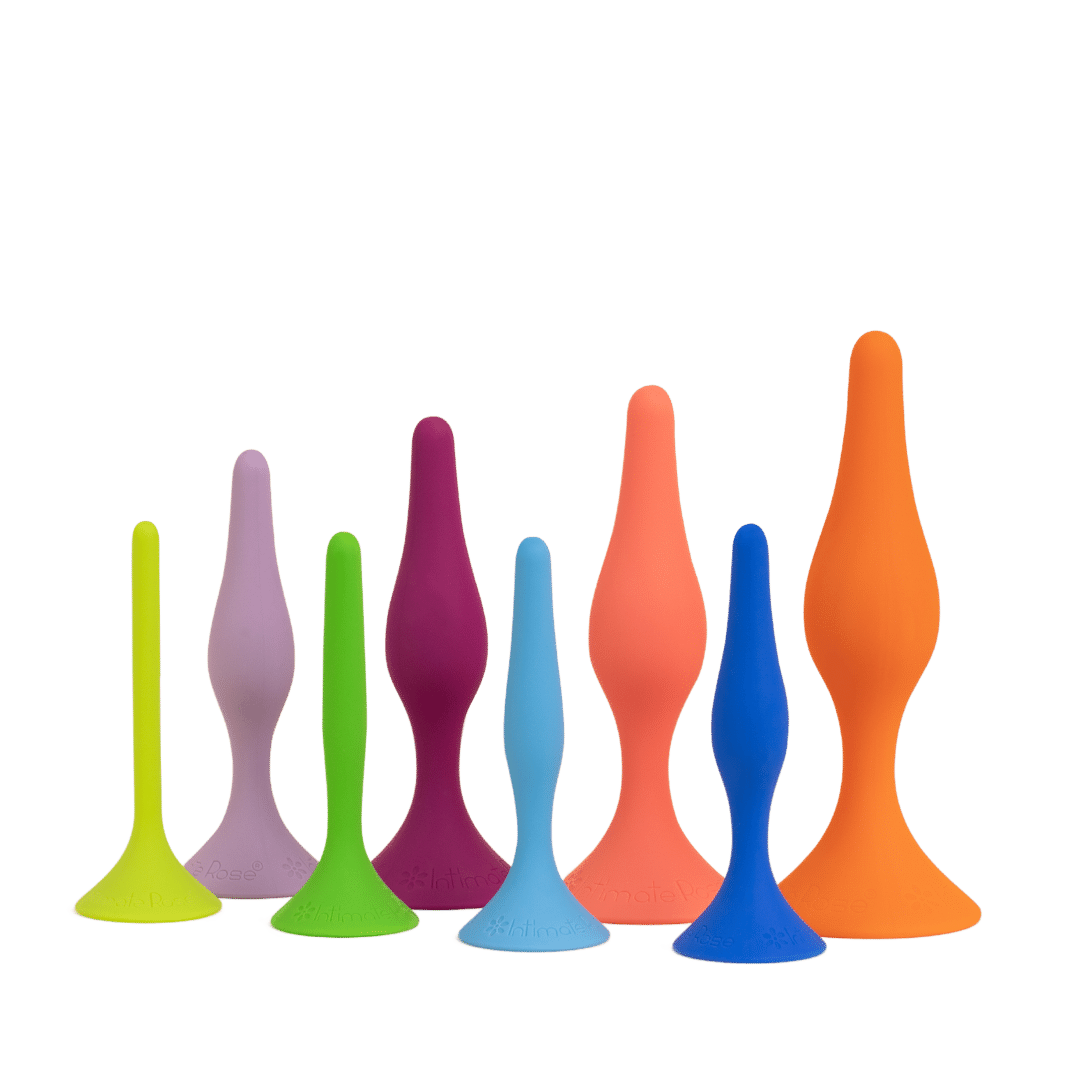 Silicone Anal Dilator Set Trainers Large Set, Sizes 5 8 Intimate Rose