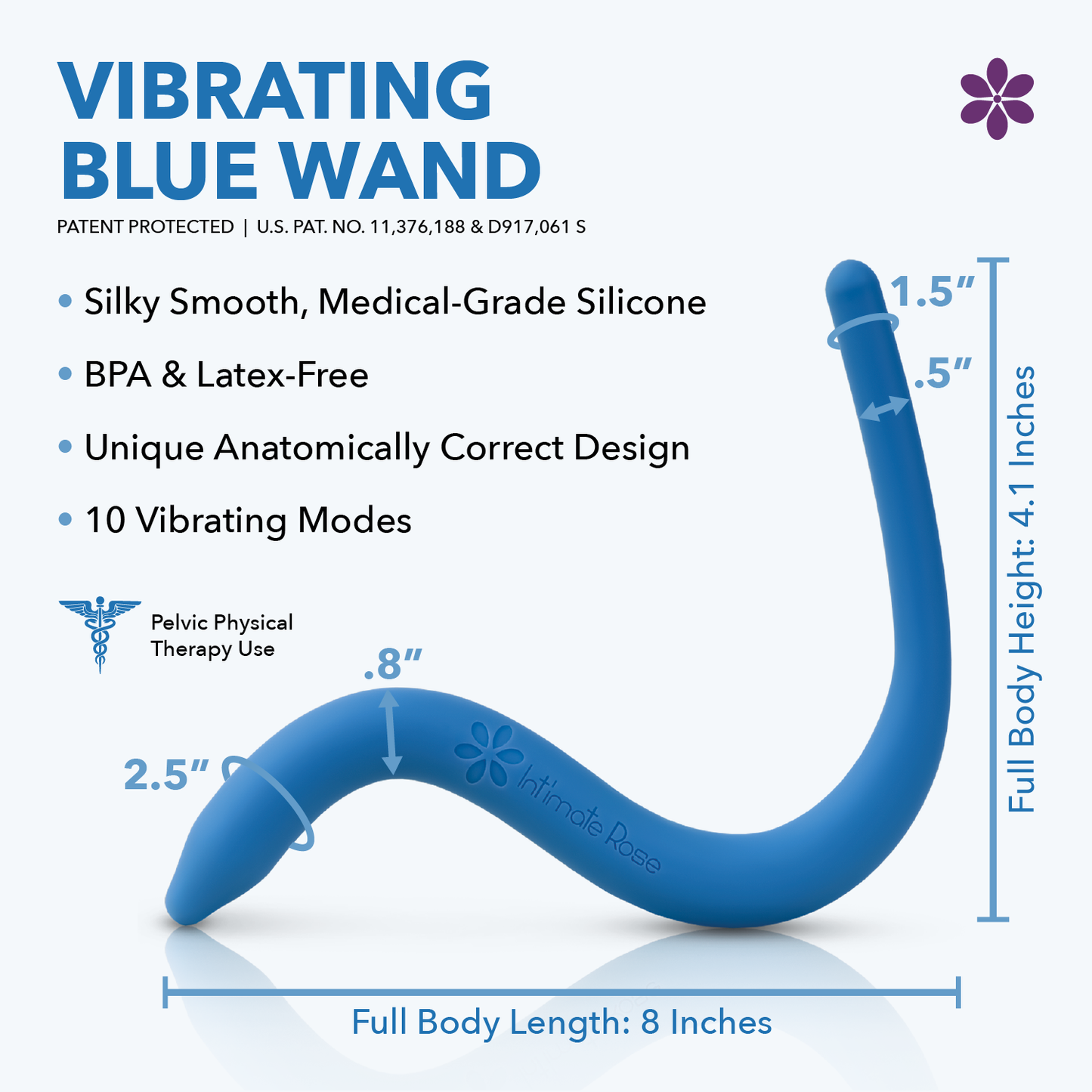 Vibrating Pelvic Wand (Blue)