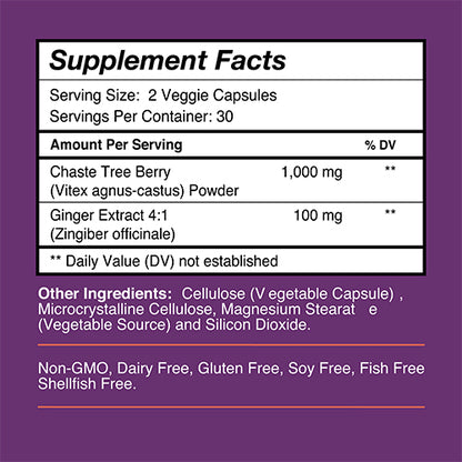 Vitex Chasteberry Supplement: Natural Hormone Balance & PMS Support
