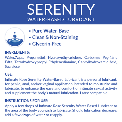 Serenity Water Based Personal Lubricant