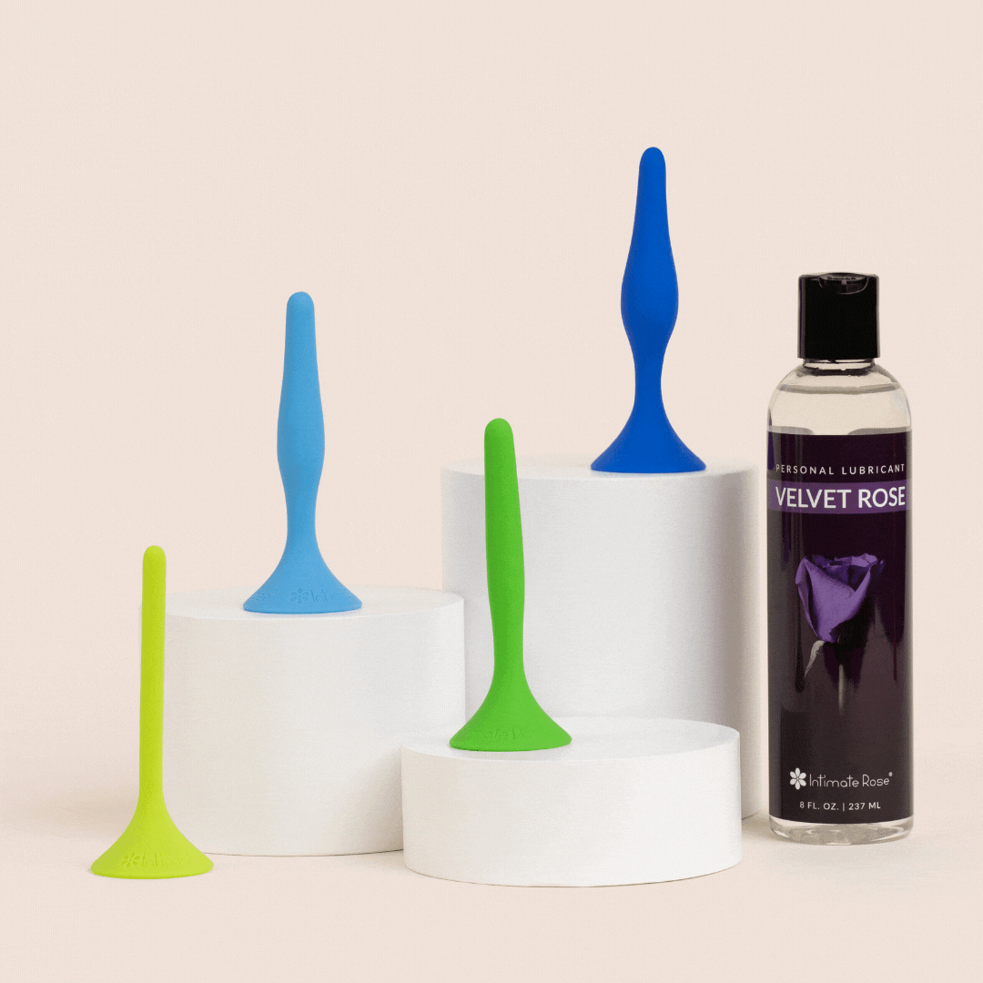 Silicone Anal Dilator Set Trainers Large Set, Sizes 5 8 Intimate Rose