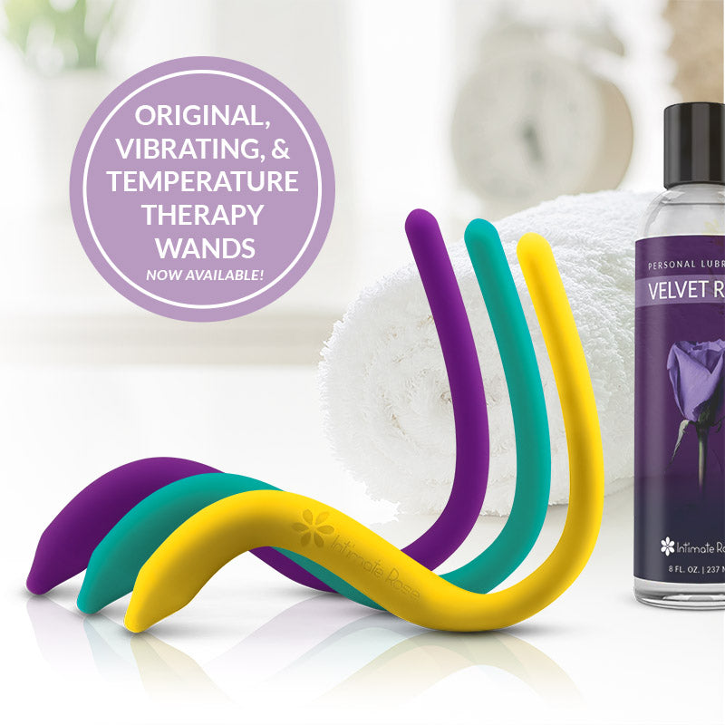 Intimate Rose Bundle Vibrating Pelvic Wand, Small Dilators & Lubricant