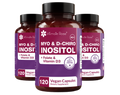 3 Pack - Myo-Inositol and D-Chiro Inositol 40:1 + Folate and Vitamin D Supplement