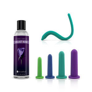 Large Dilator Set - Sizes 5-8 + Vibrating Pelvic Wand + Lubricant