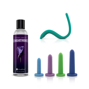 Medium Dilator Set - Sizes 3-6 + Vibrating Pelvic Wand + Lubricant