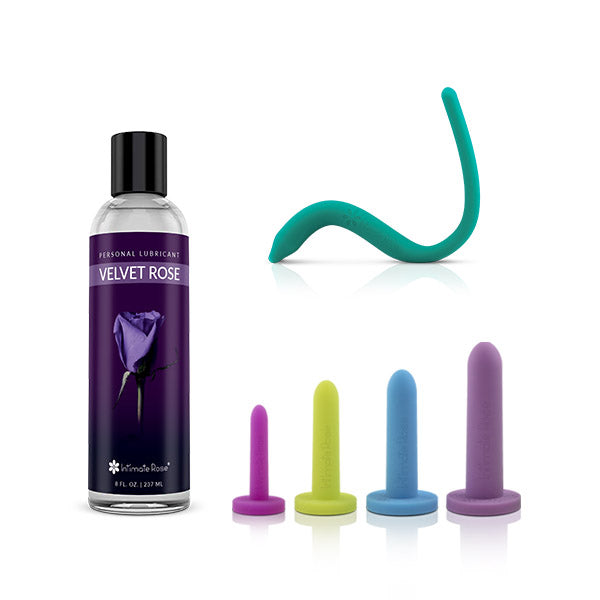 Small Dilator Set - Sizes 1-4 + Vibrating Pelvic Wand + Lubricant