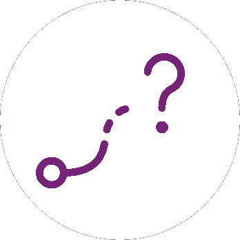 Broken path icon for losing your train of thought