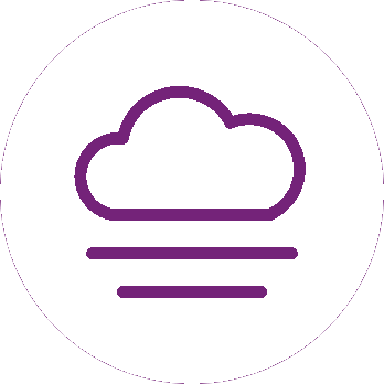 Foggy cloud icon for not feeling rested