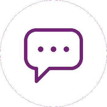Speech bubble icon for trouble finding words